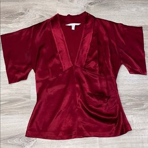 Diane von Furstenberg burgundy shirt